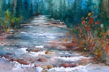 ブルック川の流れ Painting - 黄昏の川の精霊